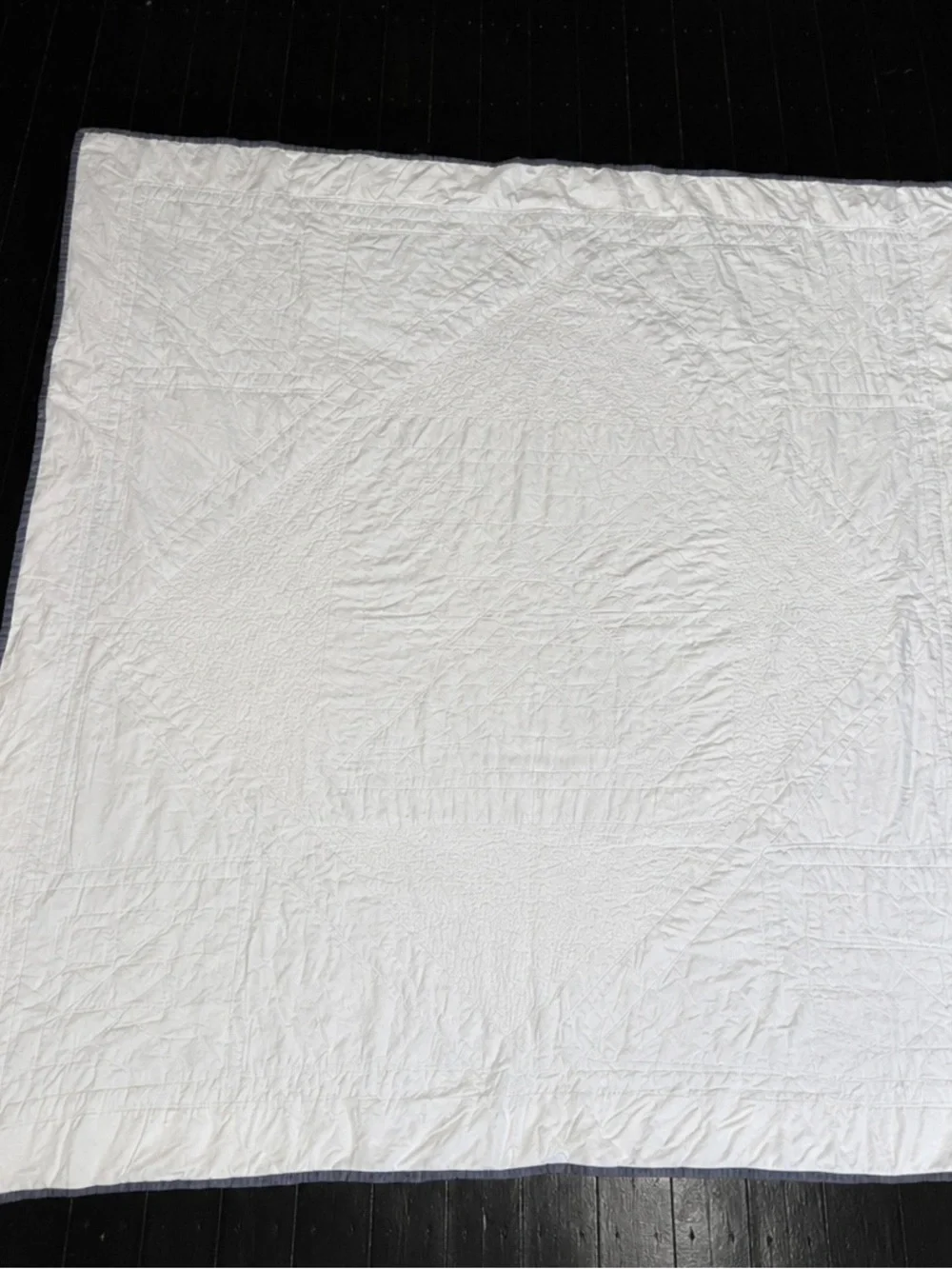 Handmade Star Patchwork Quilt in Pink, Blue, and Cream